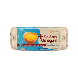 Ovos Katayama Vermelhos Ômega + Selenio com 10 un
