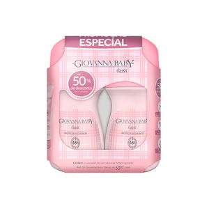 Kit Desodorante Giovanna Baby Classic 50ml Rollon 2un