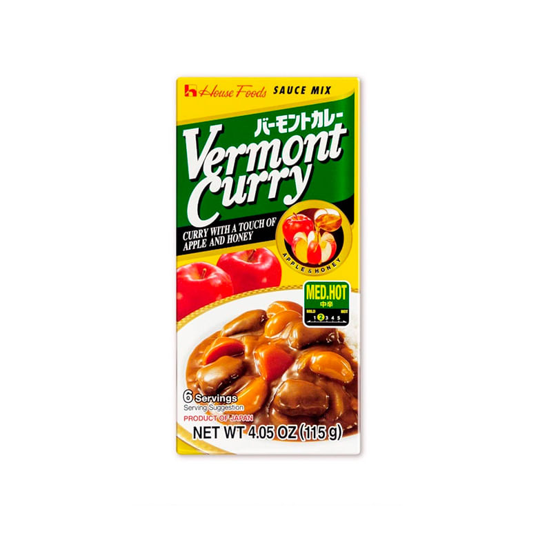 Curry Vermont Medio Hot 115g - Covabra