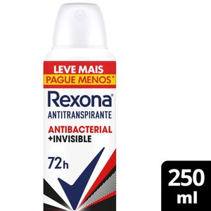Antitranspirante Aerosol Rexona Antibacterial+Invisible 250 ml