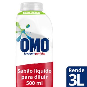 Lava Roupas Omo Lavagem Perfeita Líquido Concentrado para Diluir Refil 500ml
