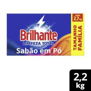 Sabão em Pó Brilhante Limpeza Total 2,2 kg