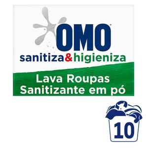 Lava Roupas Omo Sanitizante Lavagem Perfeita Sanitiza e Higieniza 800g
