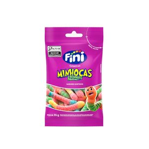 Balas de Gelatina Fini Minhocas Cítricas 35g