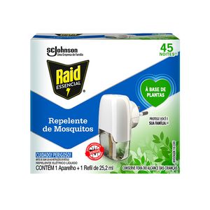 Aparelho Elétrico Raid 45 Noites + Refil de Repelente 25,2ml Un