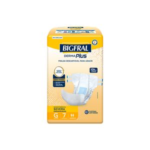 Fralda Geriátrica Bigfral Derma Plus G 7un