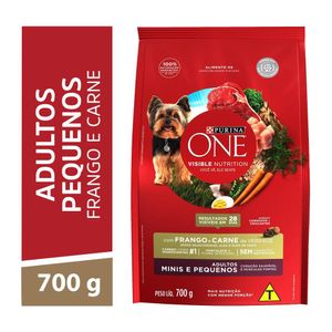 Alimento para Cães Purina One Mini Pequenos Frango e Carne 700g