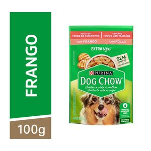 Ração Úmida DOG CHOW Cães Adultos Frango 100g