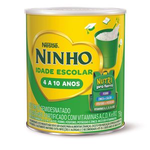 Leite em Pó Ninho Semi Desnatado Idade Escolar 750g