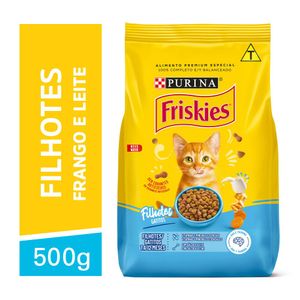Ração FRISKIES gatos filhotes frango e leite 500g