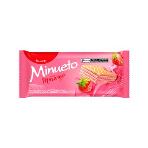 Biscoito Minueto Wafer Recheio Morango 81g
