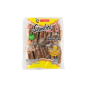 Biscoito Sapporo Sembei Zero Lactose Vegano Aveia, Banana e Mel 260gr