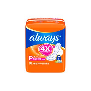 Absorvente Always Suave P com Abas 8un