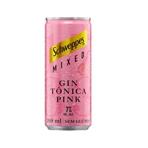Bebida Schweppes Gin Tônica Pink Lata 269ml