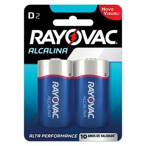 Pilha Rayovac Alcalina Grande com 2Unidades