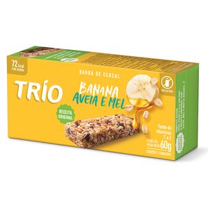 Cereal Barras Trio Banana, Aveia e Mel 60g