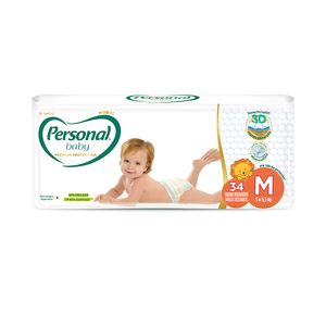 Fralda Personal Baby Premium M com 34 Unidades