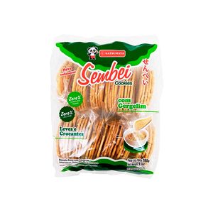 Biscoito Sapporo Sembei Zero Lactose Vegano com Gergelim 260g