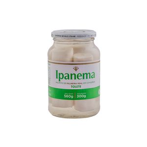 Palmito Ipanema Palmeira Real Tolete Vidro 300g