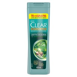 Shampoo para Cabelos Clear Anticaspa Masculino Botanique Anticoceira Leve 400 Pague 330 ml
