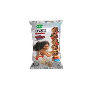 Cookies Vitao Disney Zero Adição Açucar Morango com Gotas Chocolate 60g