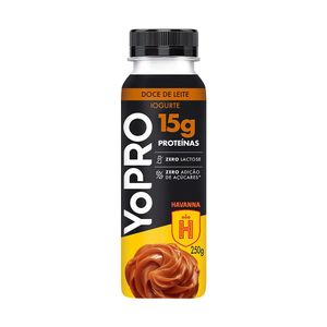 Iogurte Líquido YoPRO 15g de Proteínas Doce de Leite Havanna 250g