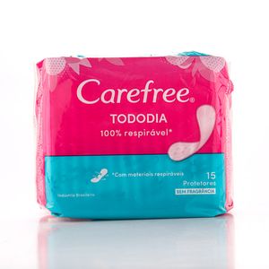 Protetor Diário Carefree Todo Dia Sem Perfume Sem Abas 15un