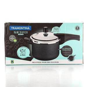 Panela Pressão Tramontina Vancouver Preta 4,5l