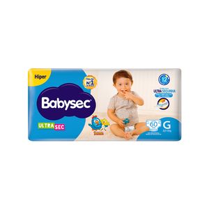 Fralda Babysec Ultra Sec G com 60un