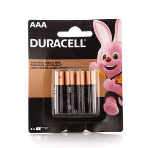 Pilha Duracell Alcalina Palito AAA4 com 4Unidades