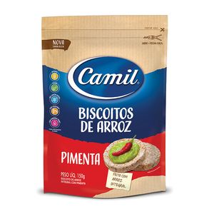 Mini Biscoito Camil Arroz Integral Pimenta 150g