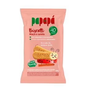 Biscoito Infantil Papapá Biscotti Com Maca e Canela 60g