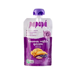 Papinha Papapá Orgânica Banana Mirtilo e Quinoa 100g