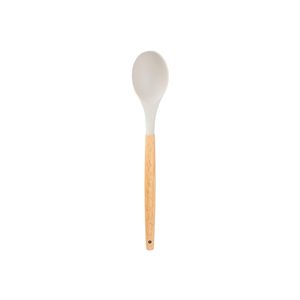 Colher Mozcada de Silicone com Cabo De Madeira 1un