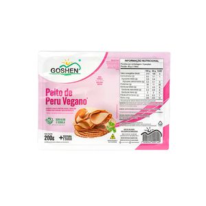 Peito Peru Goshen Vegges Soja Fatiado 200g