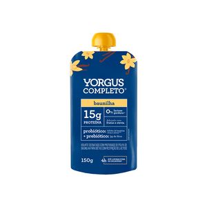 Iogurte Yorgus Completo 15g Proteína Desnat. Baunilha 150g
