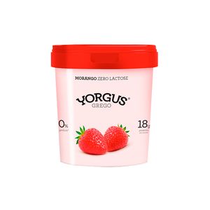 Iogurte Yorgus Grego Zero Lactose Morango 500g