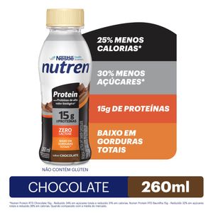 Bebida Láctea Nutren Protein 15g de proteínas Chocolate 260ml