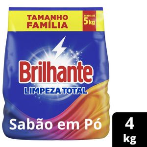 Sabão em Pó Brilhante Limpeza Total 4kg