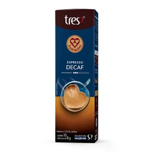 Café Três Expresso Descafeinado com 10 Cápsulas 80g