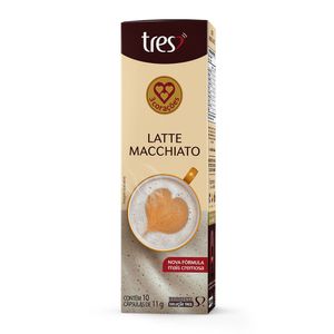 Café Três Latte Macchiato com 10 Cápsulas 80g