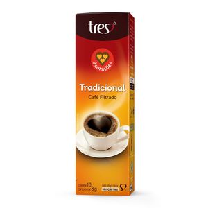 Café Três Coado Clássico com 10 Cápsulas 75g