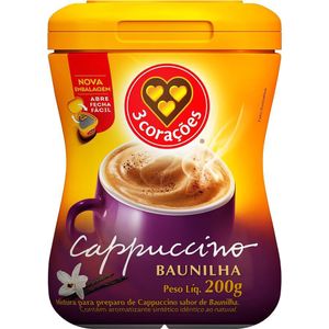 Cappuccino 3 Corações Baunilha 200g