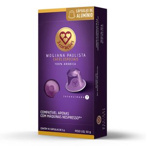 Café 3 Corações Mogiana Paulista com 10 Cápsulas 50g