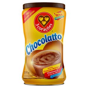 Achocolatado Pó 3 Corações Chocolatto Lata 370g