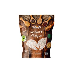 Biscoito Naturatta Multigrãos Sem Glúten Integral 90g