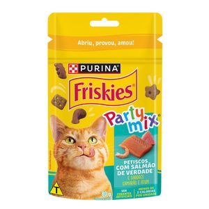 Purina Friskies® Party Mix® Petiscos Para Gatos Salmão 80G