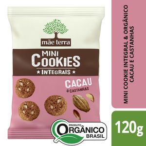 Mini Cookies Mãe Terra Integrais Cacau & Castanhas 120g
