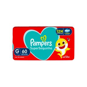 Fralda Pampers Supersequinha G com 60un