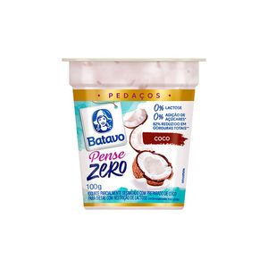 Iogurte Batavo Pense Zero Pedaços de Fruta Coco 100g
